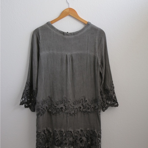 Sweet Jane Mini Gray Dress Sz: S - Picture 4 of 6